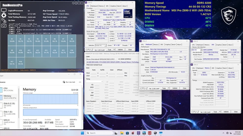 MSI подтвердила совместимость китайской памяти CXMT DDR5-8000+ с платами на логике Intel 800-й серии