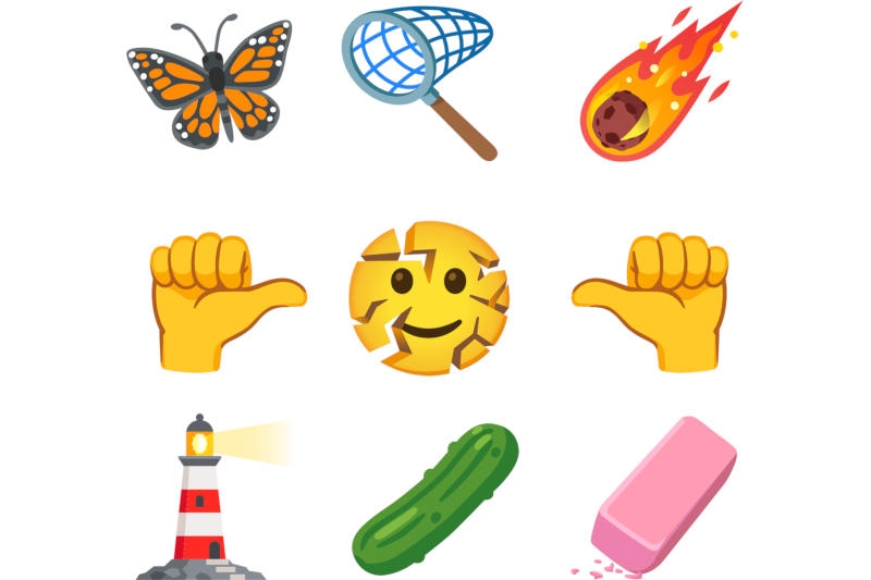Набор смайликов Unicode пополнили огурец с пупырышками, треснувшее лицо и другие полезные картинки