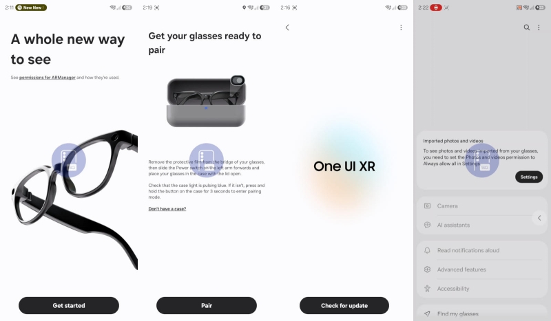 Умные очки Galaxy Glasses с футляром показались на изображениях из фирменного приложения Samsung