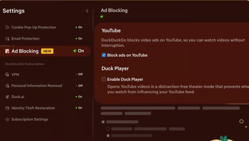 В браузер DuckDuckGo встроили блокировщик рекламных видео на YouTube