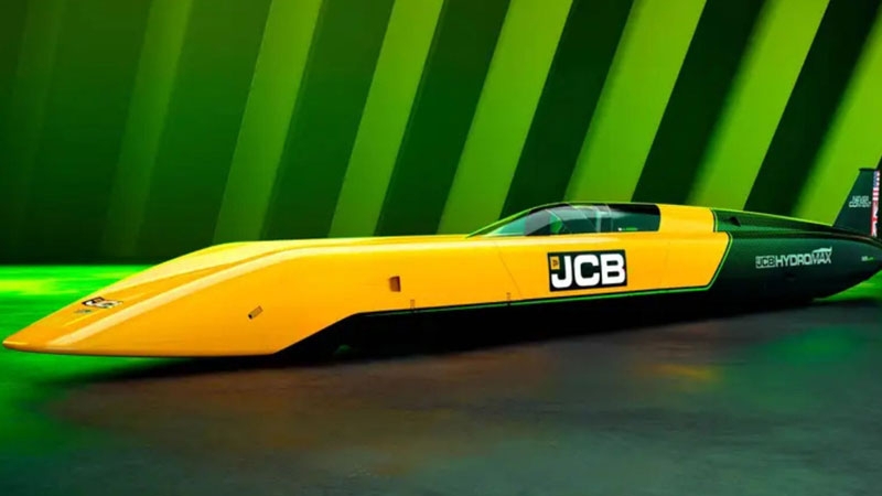 Болид JCB Hydromax на 1600-сильном водородном ДВС установил мировой рекорд скорости на суше — 653,909 км/ч