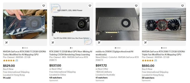 GeForce RTX 2080 Ti неожиданно стали хитом для локального ИИ — картам кустарно удваивают память и продают по $500