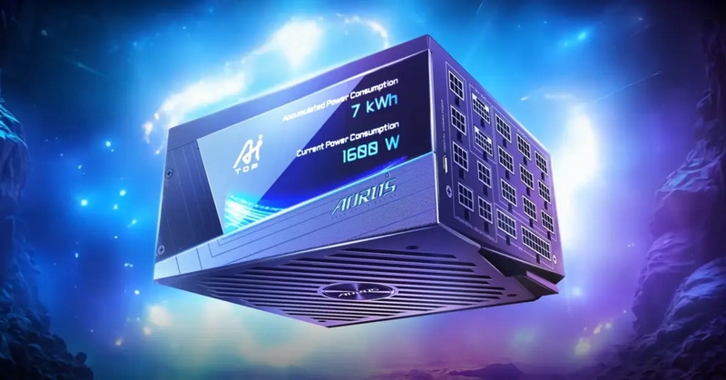 Gigabyte выпустила блок питания Aorus P1600W PCIe 5.1 AI TOP на 1600 Вт со встроенным ЖК-экраном