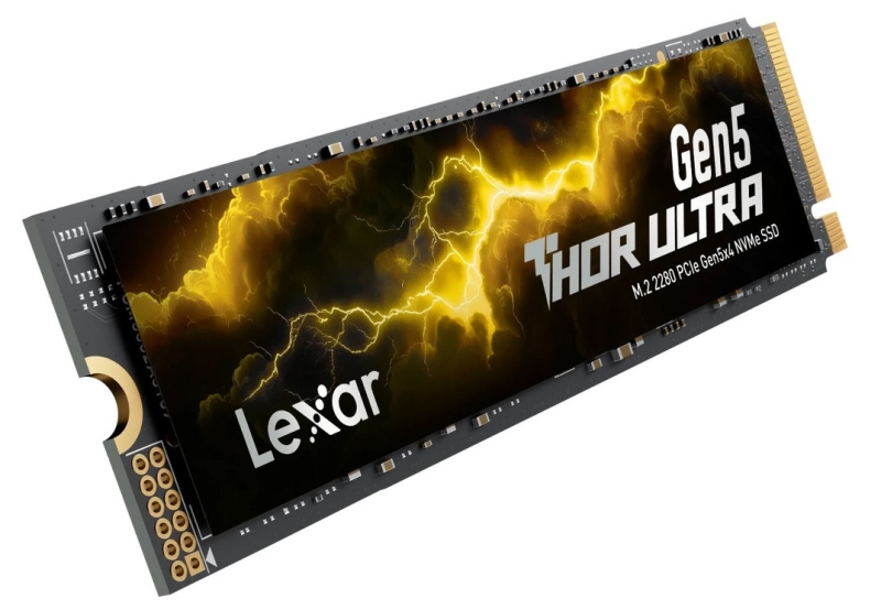Lexar выпустила Thor Ultra — SSD с PCIe 5.0, до 4 Тбайт и скоростью до 11 Гбайт/с