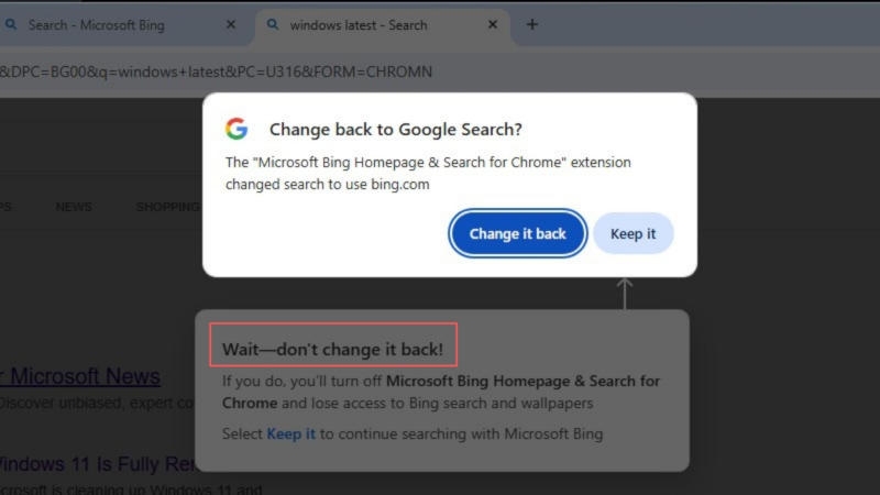 Microsoft запустила приложение, которое делает Bing поиском по умолчанию во всех браузерах