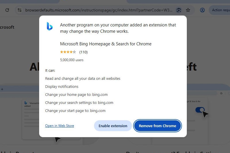 Microsoft запустила приложение, которое делает Bing поиском по умолчанию во всех браузерах