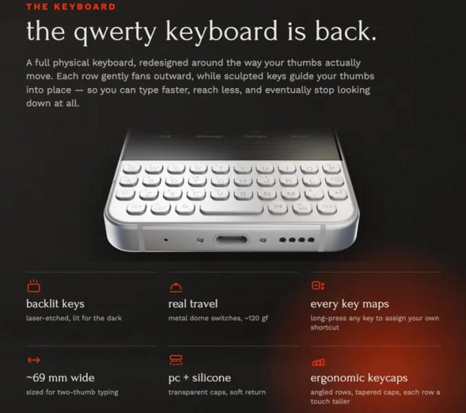 Представлен Minimal Phone 2 — QWERTY-клавиатура осталась, но вместо E Ink теперь OLED