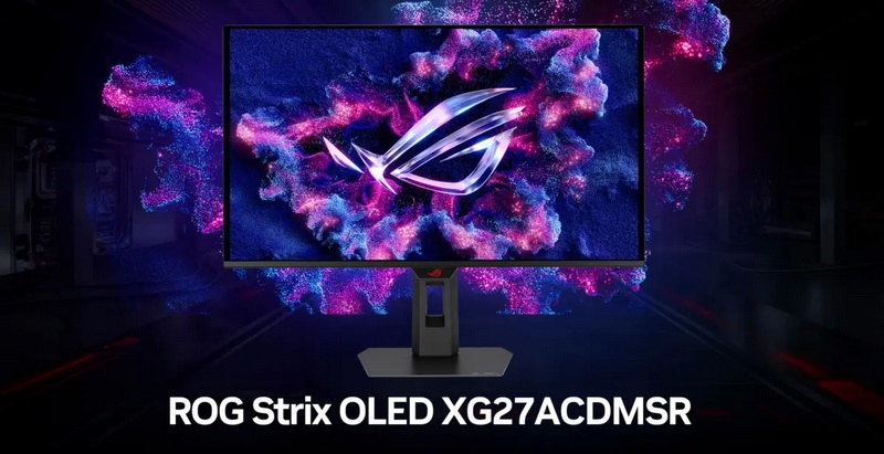 Asus представила 27" игровой монитор ROG Strix OLED XG27ACDMSR на матрице Tandem QD-OLED с 1440p и 320 Гц
