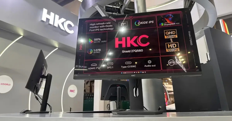 HKC представила 27-дюймовый игровой монитор Shield 27Q560 с разгоном до 1060 Гц при сниженном разрешении