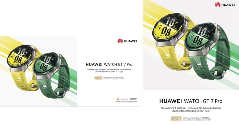 Huawei объявила о старте глобальных продаж смарт-часов Watch GT 7 и GT 7 Pro