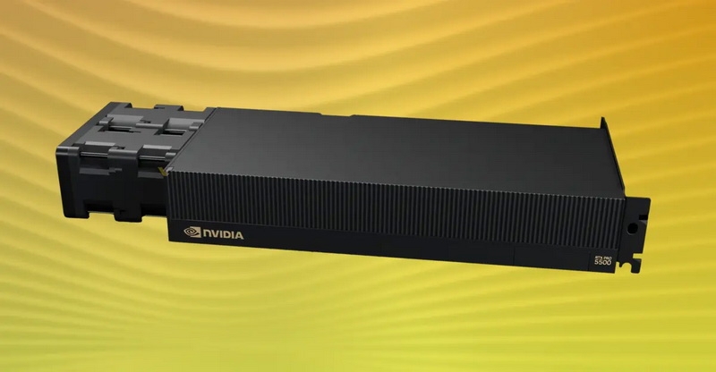 Nvidia выпустила профессиональную видеокарту RTX Pro 5500 Blackwell Workstation Edition с 84 Гбайт GDDR7
