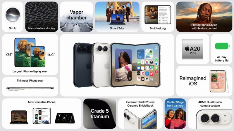 Представлен iPhone Duo — первый складной смартфон Apple по цене от $1999