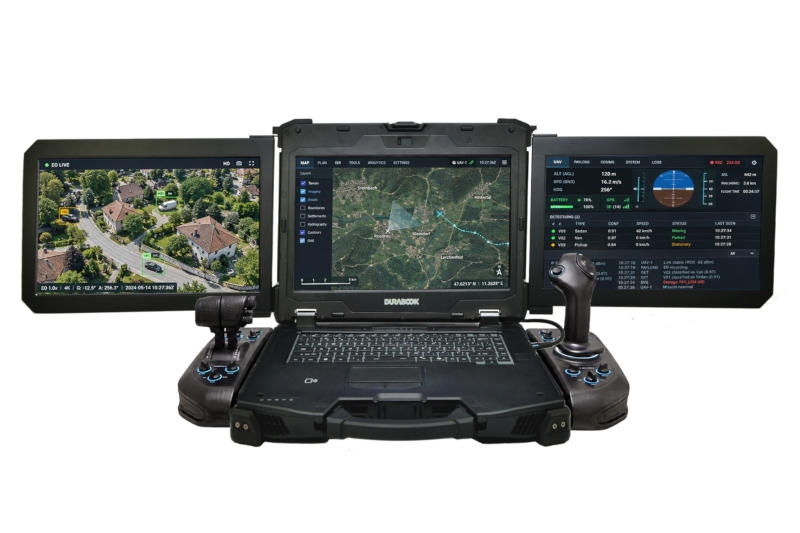 Представлен почти 10-килограммовый ноутбук Durabook Z14I-DX3 с тремя экранами и Nvidia RTX