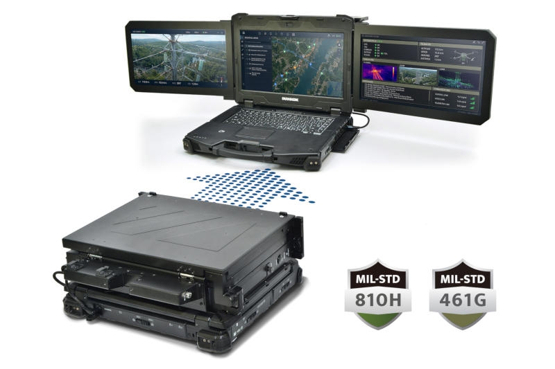 Представлен почти 10-килограммовый ноутбук Durabook Z14I-DX3 с тремя экранами и Nvidia RTX