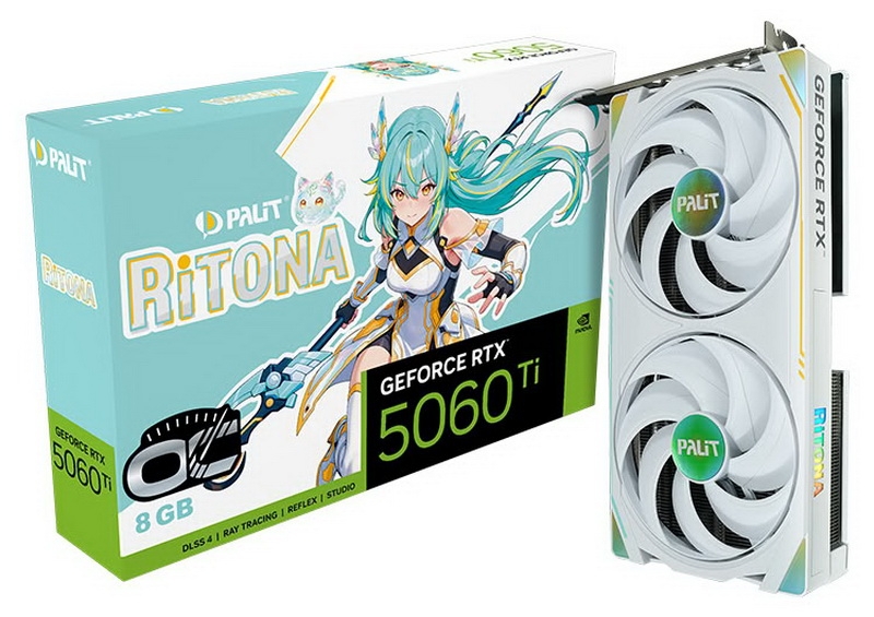 Видеокарта с аниме-амбассадором: Palit представила GeForce RTX 5060 Ti RiTONA OC