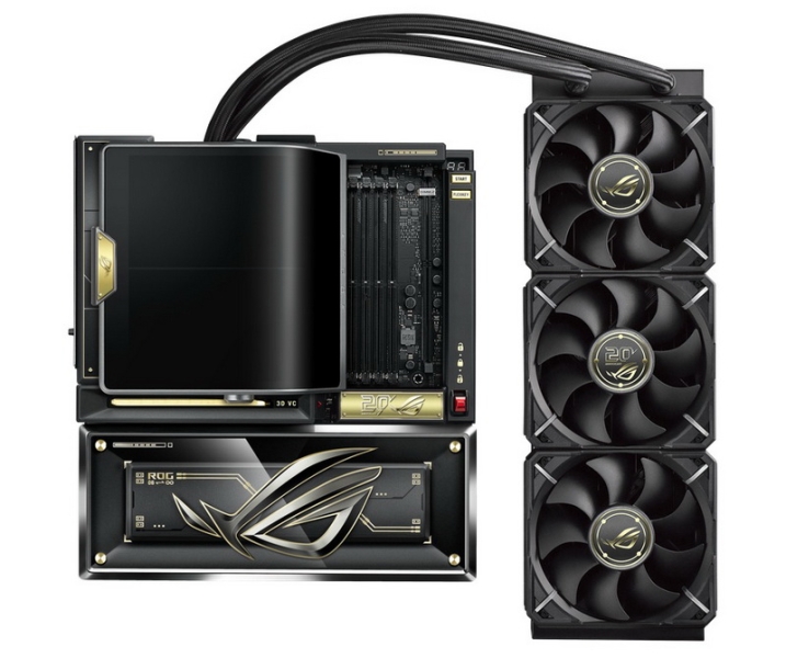 Asus встроила во флагманскую плату ROG Crosshair X870E Edition 20 огромный OLED-дисплей и&nbsp;360-мм СЖО