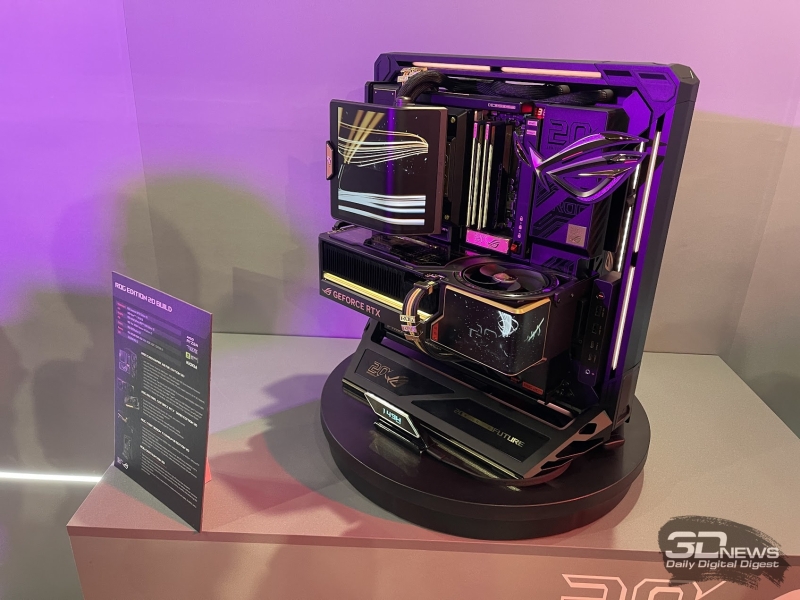 Asus встроила во флагманскую плату ROG Crosshair X870E Edition 20 огромный OLED-дисплей и&nbsp;360-мм СЖО