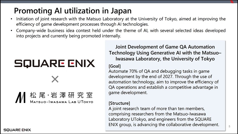 Через пару лет тестировать новые игры Square Enix будет по большей части генеративный ИИ