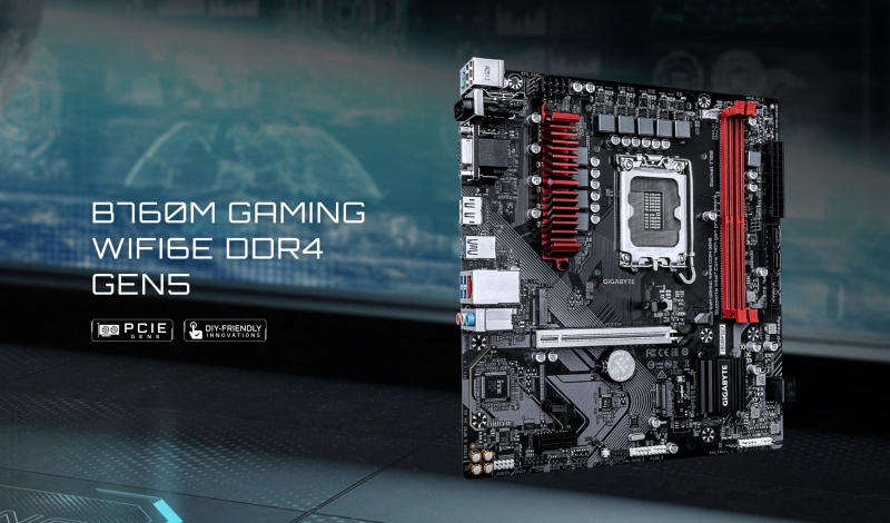 Gigabyte выпустила обновлённую плату B760M Gaming DDR4 с поддержкой Wi-Fi 6E и PCIe 5.0 для графики