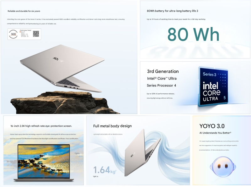 Honor представила конкурентов MacBook Air &mdash; MagicBook X14 Plus и X16 Plus с Intel Panther Lake и дисплеями 120 Гц