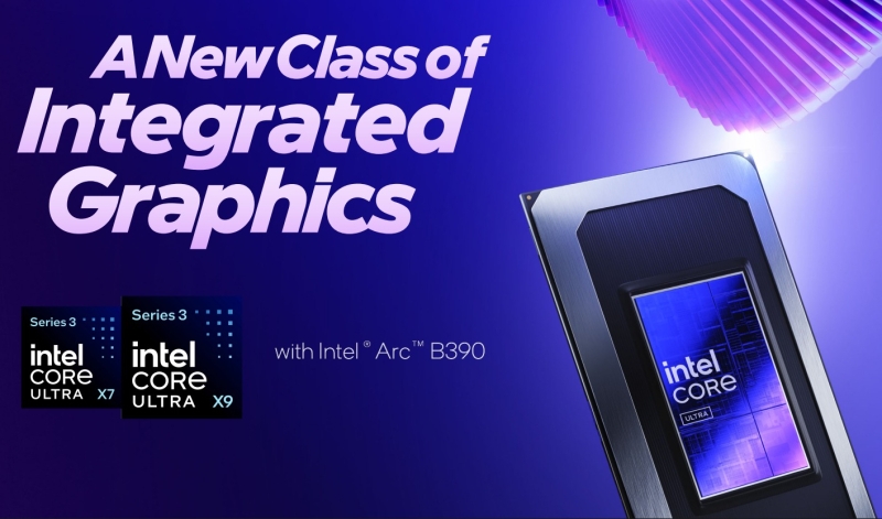 Intel представила Arc B390 &mdash; свою самую мощную встроенную графику, способную потягаться с ноутбучной RTX 4050