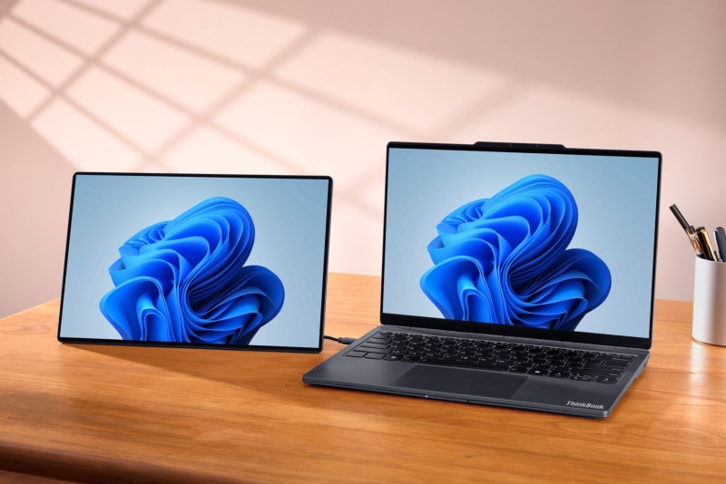 Lenovo представила концепт модульного ноутбука ThinkBook Modular AI PC с парой экранов и отсоединяемой клавиатурой
