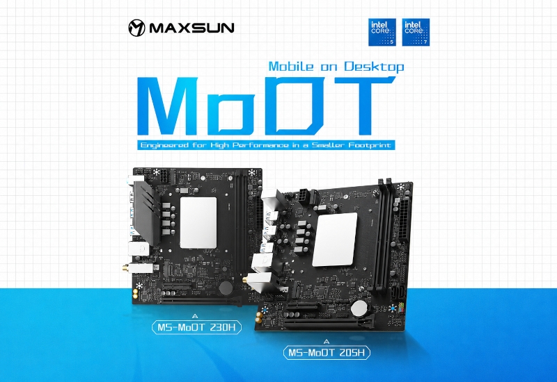 MaxSun выпустила новые MoDT-платы с распаянными Raptor Lake серии Core 200H