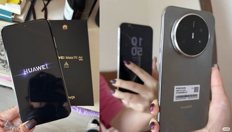 Сверхтонкий смартфон Huawei Mate 70 Air показался на фотографиях
