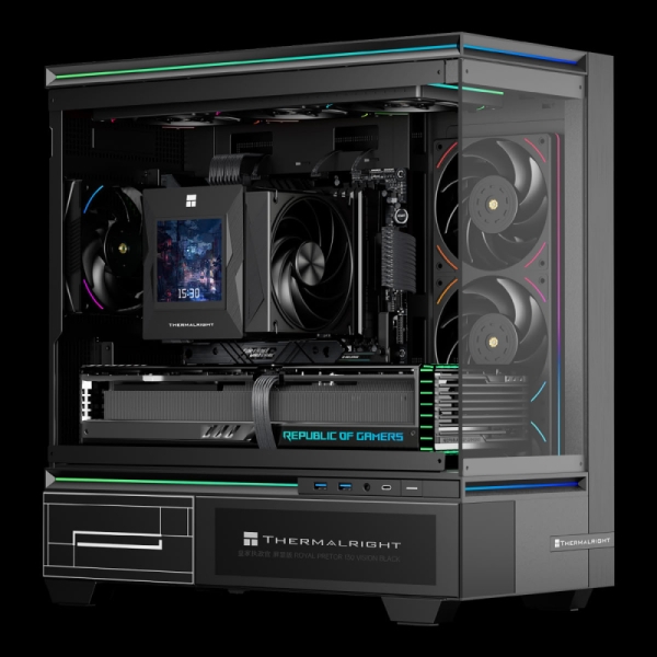 Thermalright выпустила кулер Royal Pretor 130 Vision с 3,95-дюймовым цветным дисплеем