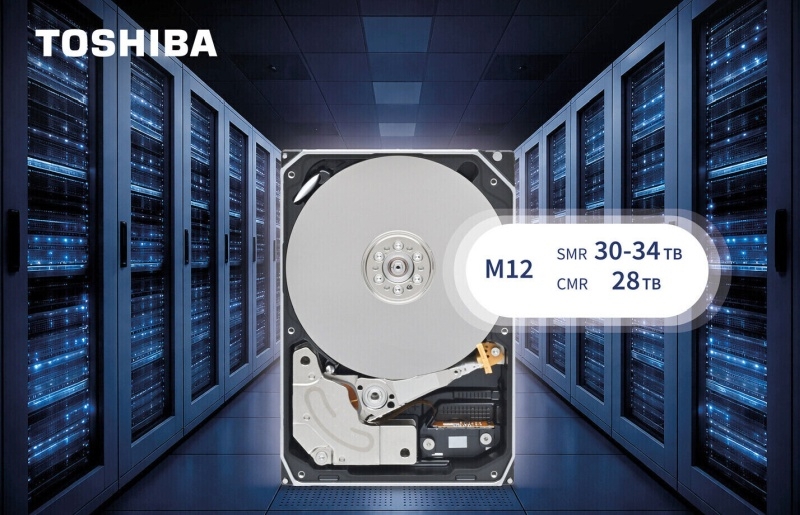 Toshiba начала поставлять образцы 3,5-дюймовых HDD с SMR и ёмкостью 30-34 Тбайт